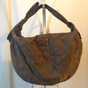MARC BY MARC JACOBS TAUPE NYLON SATCHEL HOBO BAG QUILTED NWOT